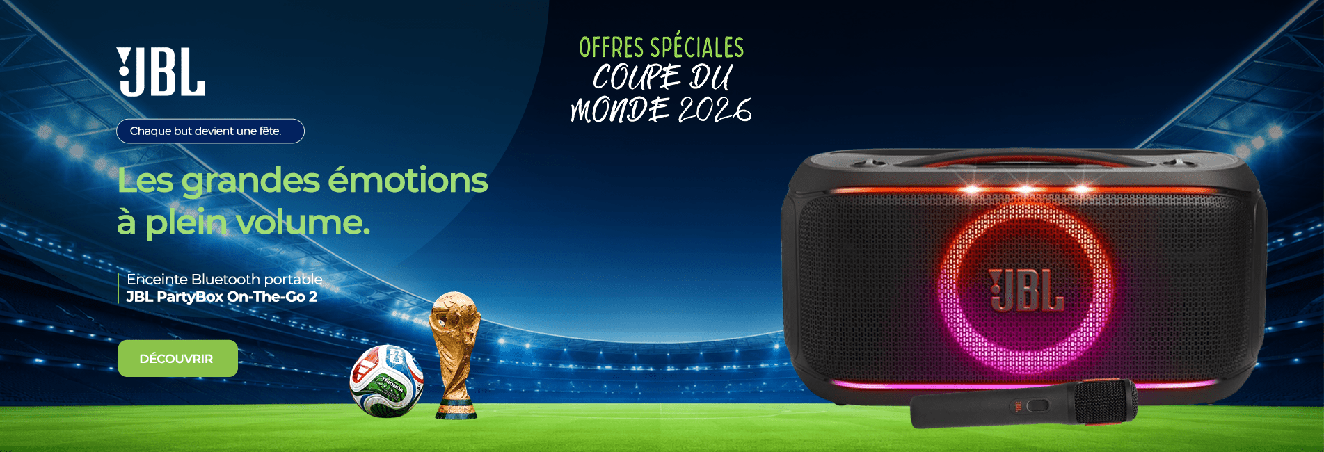 Enceinte Bluetooth portable JBL PartyBox On-The-Go 2
